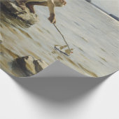 男の遊子は海岸にいる（アルバート・エーデルフェルト） ラッピングペーパー (角)