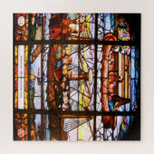 男の釣り人クリスチャン芸術 ジグソーパズル (横)