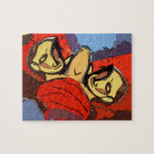 男の鏡は青いタオルで ジグソーパズル (横)