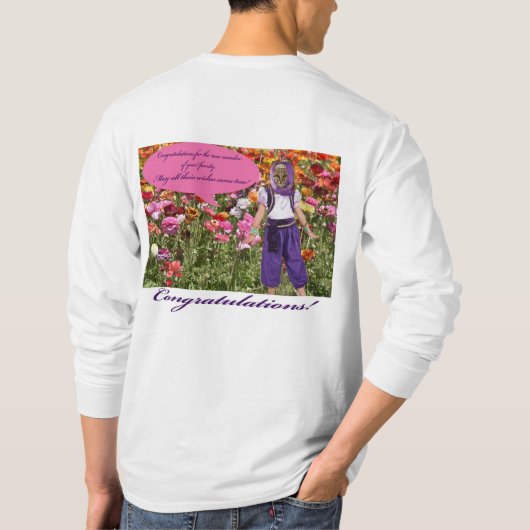 男の長い袖tee.おめでとう。 ocelot/ge tシャツ (裏面)