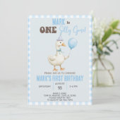 男の間抜け子のガチョウ最初の誕生日招待状、ガチョウ。 招待状 (スタンド正面)