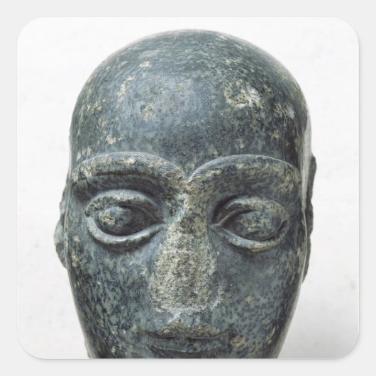 男の頭 スクエアシール (正面)