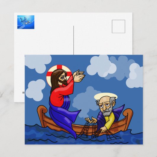 『男の魚』 ポストカード (正面/裏面)