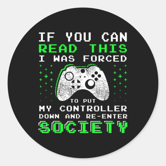 男の10代の子のためのギフトもし – こ読のビデオG ラウンドシール (正面)