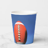 男の10代の子の誕生日パーティーオレンジサッカー 紙コップ (正面)