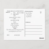 男の10代の子の誕生日パーティー招待状HAMbWG ポストカード (裏面)