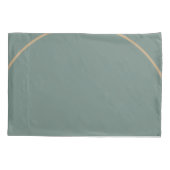 男の10代の子バスケットボールフープ緑のネイビーネームキッズ 枕カバー (裏面)