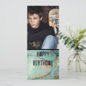 男の10代の子写真招待状 招待状 (スタンド正面)