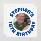 男の18歳の誕生日の写真 シーズンカード (正面/裏面)