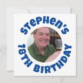 男の18歳の誕生日の写真 シーズンカード (正面)