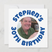 男の30歳の誕生日の写真 シーズンカード (正面)