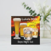 男の30歳の誕生日パーティーのためのビール 招待状 (スタンド正面)