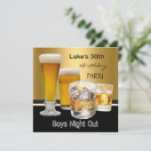 男の30歳の誕生日パーティーの飲み会 招待状 (スタンド正面)