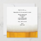 男の30歳の誕生日パーティービール男子会 招待状 (裏面)