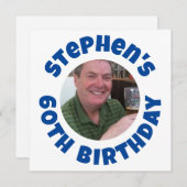 男の60誕生日写真 シーズンカード (正面/裏面)