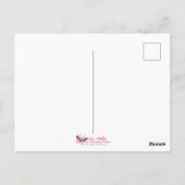 男の（鳥）ショウジョウコウカンチョウと月明かりのさくらんぼの花 ポストカード (裏面)