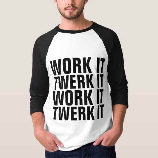 男のTシャおもしろいツで作業 Tシャツ (正面)