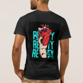 男のtシャツがあなたの夢に焦点を合わせる tシャツ (裏面)