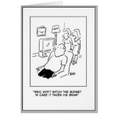 男はテレビの漫画で予算を見ない。 (正面)