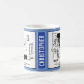 男はパブクイズから言い逃げの妻に戻る。 コーヒーマグカップ (中央)