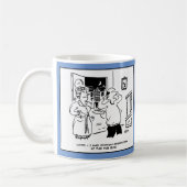 男はパブクイズから言い逃げの妻に戻る。 コーヒーマグカップ (左)