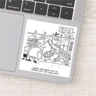 男はワニの漫画に飲み込まれた シール
