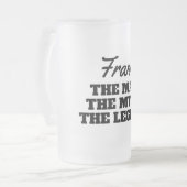 男は伝説の名前をカスタムする神話をおもしろい フロストグラスビールジョッキ (正面左)