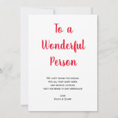 男は優しい素晴らしジェスチャー男性 サンキューカード (裏面)