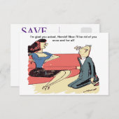 男は女に求婚笑わされる、 セーブザデート (正面/裏面)