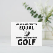 男は平等に創られているが、最高のゴルファーはゴルフをする ポストカード (スタンド正面)