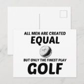 男は平等に創られているが、最高のゴルファーはゴルフをする ポストカード (正面/裏面)