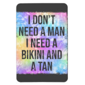 男は必要ない、ビキニとタンクルーズドアが必要 マグネット (縦)