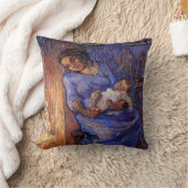 男は海にいるヴィンセント・ヴァン・ゴッホ クッション (ブランケット)