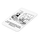 男は皿の漫画を洗う。 マグネット (左側)