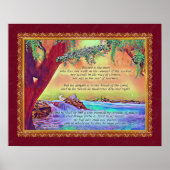 男は賛美木の詩篇1アートのプリントのよう ポスター (正面)