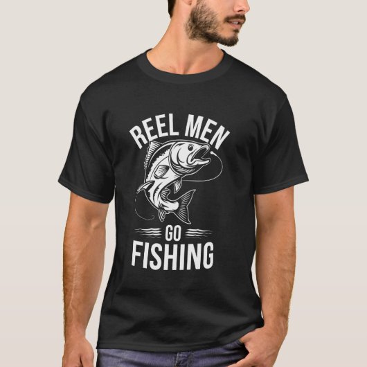 男は釣りに行く Tシャツ (正面)