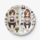 男は、女性ver.一紙プレート ペーパープレート (正面)