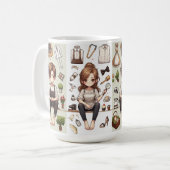 男は、女性ver.1マグカップ コーヒーマグカップ (正面左)