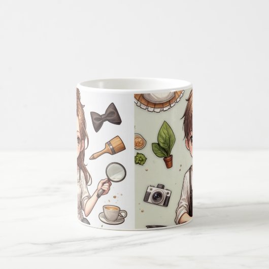 男は、女性ver.1マグカップ コーヒーマグカップ (中央)