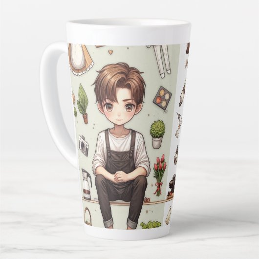 男は、女性ver.1ラテマグカップ カフェラテマグ (左アングル)