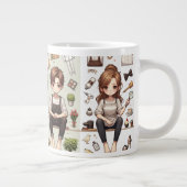 男は、女性ver.1個の特殊マグカップ ジャンボコーヒーマグカップ (右)