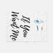 男もしの人おもしろいに言え フリースブランケット (正面(横))