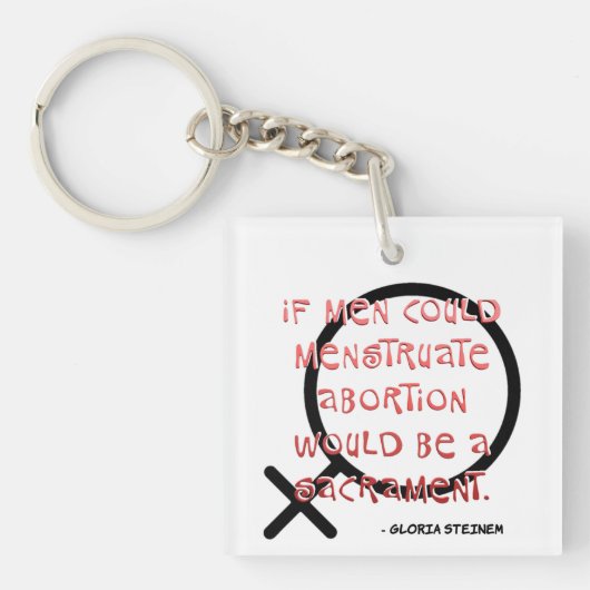 男もしは月経が有る キーホルダー (正面)