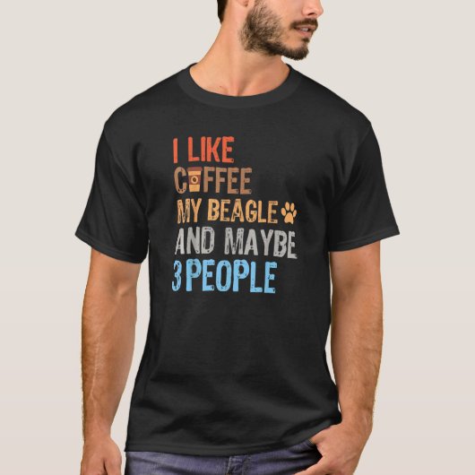 男や女性のためのビーグル犬コーヒー私のビーグ Tシャツ (正面)