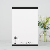 男らしいアンティークの鍵 便箋 (スタンド正面)