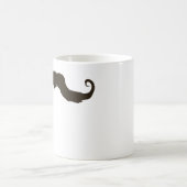 男らしいカールされた髭 コーヒーマグカップ (中央)