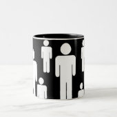 男らしいコーヒー ツートーンマグカップ (中央)