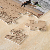 男らしいビーチ、オーストラリアのサーファー ジグソーパズル (側面)