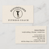 男らしいボディービルダーのフィットネスのアスリートのスポーツ 名刺 (正面/裏面)