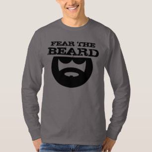 男らしい人のためのひげのワイシャツを恐れて下さい Tシャツ